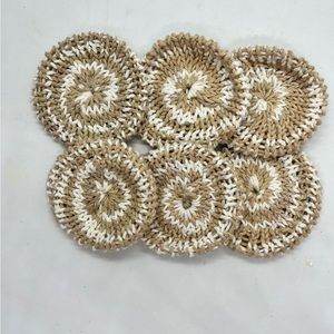 Set of 6 Face Scrubbies 100% Cotton Facial Rounds Reusable Hand Crafted NWT